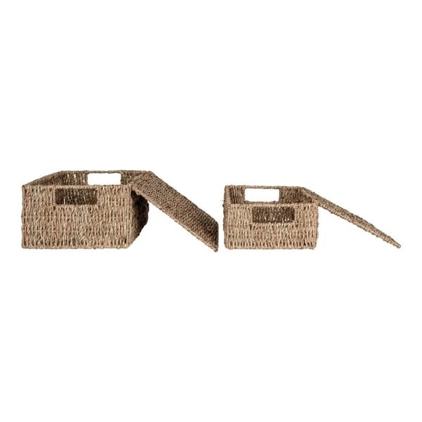 Rootz Venoso Seagrass Storage -korit - luonnolliset korit - maalaismaiset järjestäjät - monipuolinen varastointi - 20x28x11cm ja 24x33x15cm
