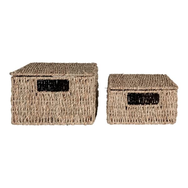 Rootz Venoso Seagrass Storage -korit - luonnolliset korit - maalaismaiset järjestäjät - monipuolinen varastointi - 20x28x11cm ja 24x33x15cm