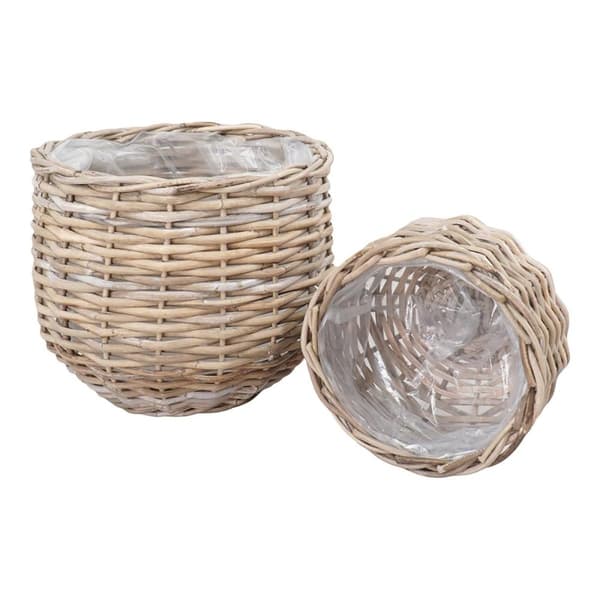 Rootz Pulo Basket -sarja - Varastokorit - kudotut korit - maalaismainen ilme - Kubu Rattan - Ø38cm x 34cm