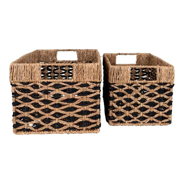 Rootz 2 -kappaleinen asetussalarit - säilytyskorit - meriruoholaskit - monipuolinen varastointi - 20x35x19cm & 25x40x21cm