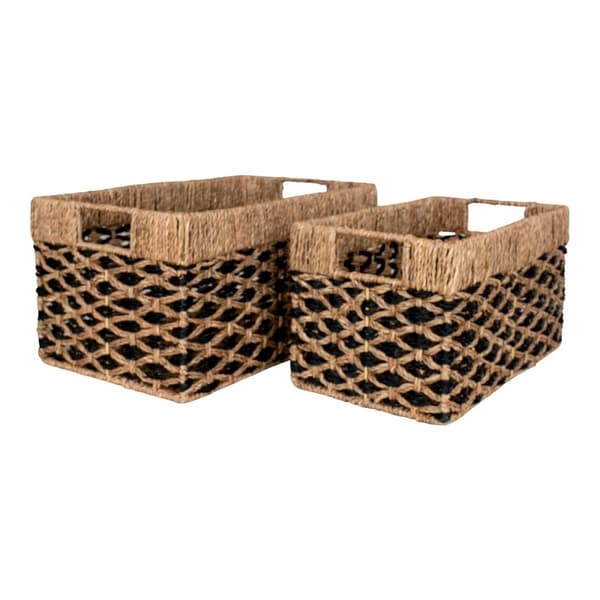 Rootz 2 bit set salar korgar - förvaringskorgar - sjögräsfack - mångsidig förvaring - 20x35x19cm & 25x40x21cm