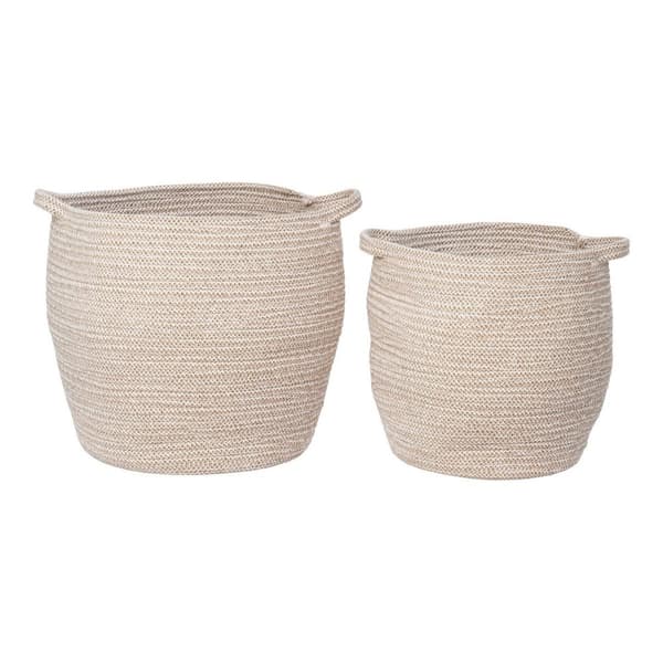 Rootz LAMAS -korikorisarja - Storage Solutions - Organizing Korit - maalaismainen viehätys - luonnollinen puuvilla - 27x27x27cm & 31x31x31cm