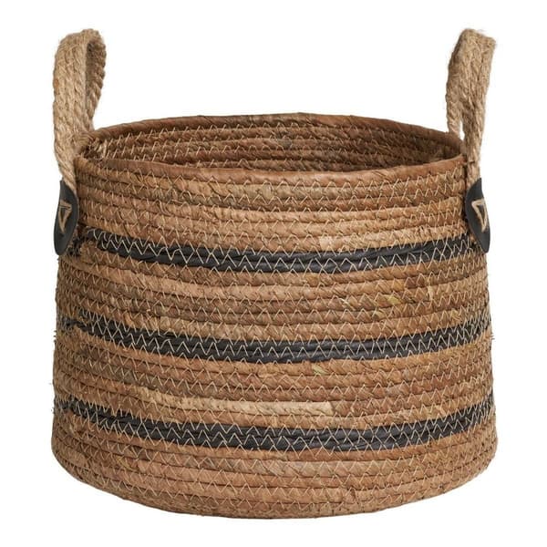 Rootz -sarja 2 banaanilehden koria - luonnolliset säilytyskorit - puukorit - ympäristöystävällinen suunnittelu - 30,54 cm x 30,54 cm x 21,53 cm