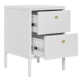 Miniatyrbild 3 av 4: Rootz Steel Chest - 2 Drawer Unit - White Storage Organizer - Hållbar vit finish - 40 cm x 40 cm x 59,5 cm