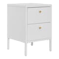 Miniatyrbild 2 av 4: Rootz Steel Chest - 2 Drawer Unit - White Storage Organizer - Hållbar vit finish - 40 cm x 40 cm x 59,5 cm