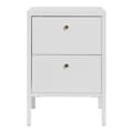 Miniatyrbild 1 av 4: Rootz Steel Chest - 2 Drawer Unit - White Storage Organizer - Hållbar vit finish - 40 cm x 40 cm x 59,5 cm