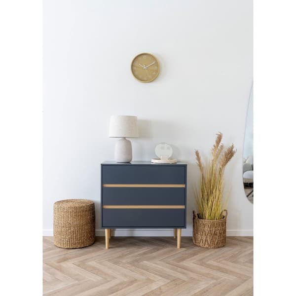 Rootzin rintakehän 3 -piirtäjä lipasto - säilytyskaappi - maalattu puu - tilaa säästävä - tummanharmaa - 80 cm x 40 cm x 80 cm
