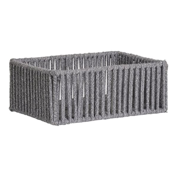 Rootz korguppsättning av 3 - förvaringskorgar - arrangörsfack - hållbar bomull/metall - 162126cm x 101214cm x 263136cm