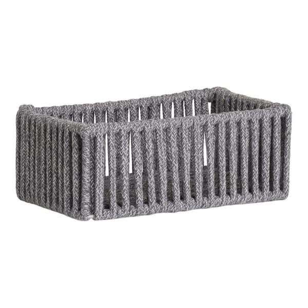 Rootz korguppsättning av 3 - förvaringskorgar - arrangörsfack - hållbar bomull/metall - 162126cm x 101214cm x 263136cm