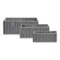 Miniatyrbild 5 av 11: Rootz korguppsättning av 3 - förvaringskorgar - arrangörsfack - hållbar bomull/metall - 162126cm x 101214cm x 263136cm