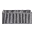 Miniatyrbild 6 av 11: Rootz korguppsättning av 3 - förvaringskorgar - arrangörsfack - hållbar bomull/metall - 162126cm x 101214cm x 263136cm