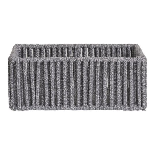 Rootz korguppsättning av 3 - förvaringskorgar - arrangörsfack - hållbar bomull/metall - 162126cm x 101214cm x 263136cm