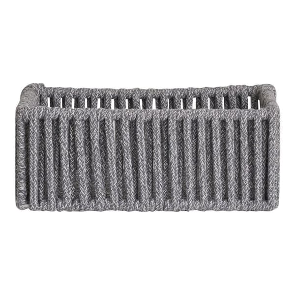 Rootz korguppsättning av 3 - förvaringskorgar - arrangörsfack - hållbar bomull/metall - 162126cm x 101214cm x 263136cm