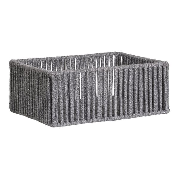 Rootz korguppsättning av 3 - förvaringskorgar - arrangörsfack - hållbar bomull/metall - 162126cm x 101214cm x 263136cm
