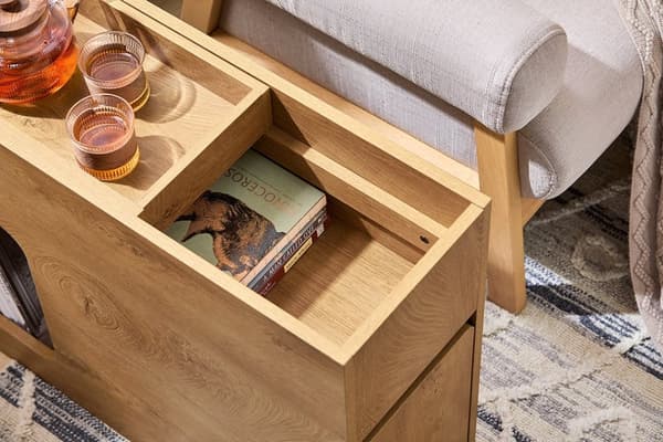Rootz Compact Slim Storage Shelf - Space Saver - Smal Organizer - Støvbeskyttelse - 25x55x70cm - Passer til enhver niche