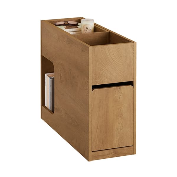 Rootz Compact Slim Storage Shelf - Space Saver - Smal Organizer - Støvbeskyttelse - 25x55x70cm - Passer til enhver niche