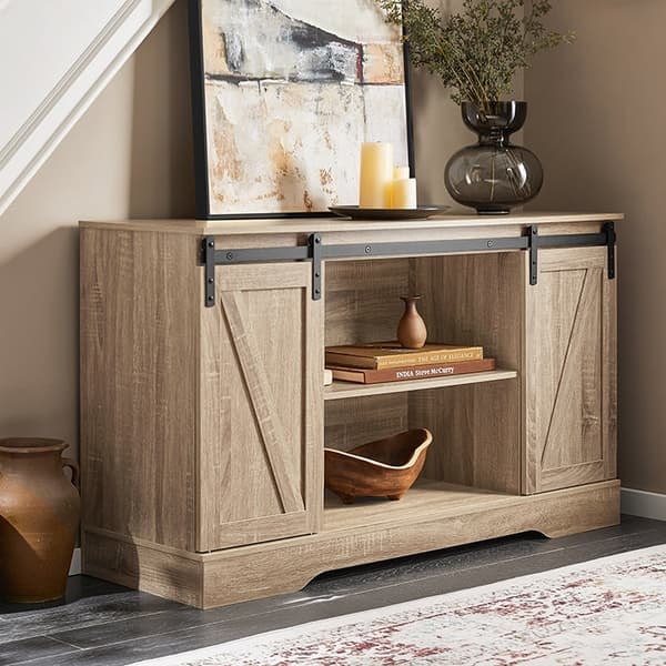 Rootz Multi -Brug Storage Cabinet - Alsidigt skab - Skydedøre - Tilpasselige hylder - 120x70x39cm - Ideel til køkken, stue eller studie
