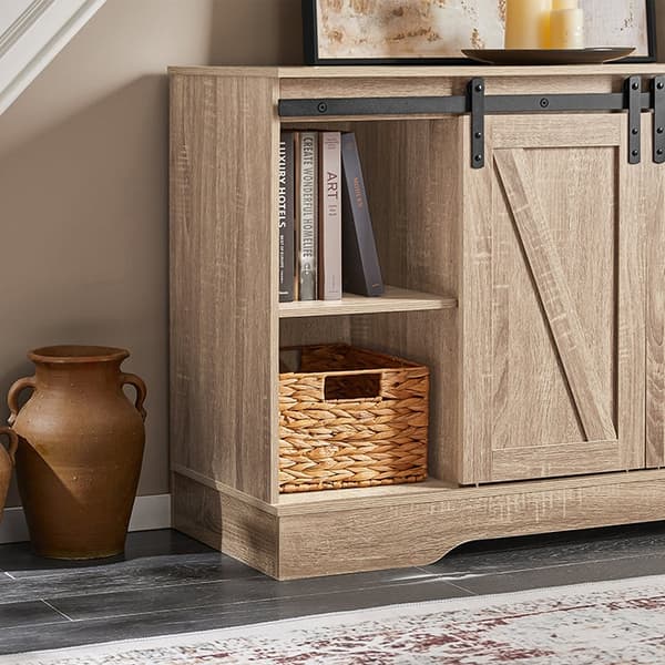 Rootz Multi -Brug Storage Cabinet - Alsidigt skab - Skydedøre - Tilpasselige hylder - 120x70x39cm - Ideel til køkken, stue eller studie