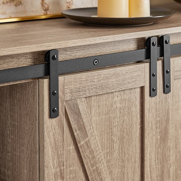 Rootz Multi -Brug Storage Cabinet - Alsidigt skab - Skydedøre - Tilpasselige hylder - 120x70x39cm - Ideel til køkken, stue eller studie
