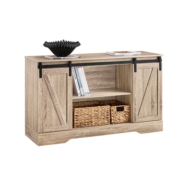 Rootz Multi -Brug Storage Cabinet - Alsidigt skab - Skydedøre - Tilpasselige hylder - 120x70x39cm - Ideel til køkken, stue eller studie