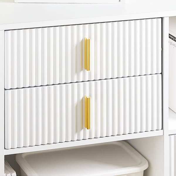 Rootz White -kaappi - säilytysratkaisu - Järjestäjäyksikkö - Ylellinen suunnittelu - 80x75x40cm - MDF & Metal - Tilavat laatikot ja osastot