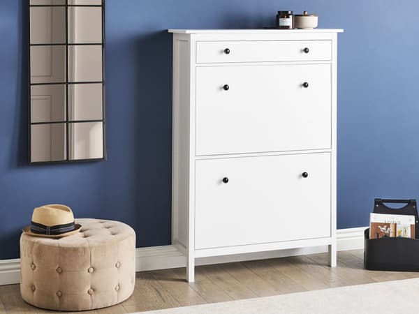 Skooppbevaringsskap Hvit MDF 2 rom Skandinavisk Design Entré