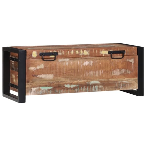vidaXL Oppbevaringskister 80x30x30cm Massivt Gjenvunnet Tre og Metall