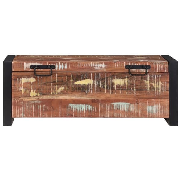 vidaXL Oppbevaringskister 80x30x30cm Massivt Gjenvunnet Tre og Metall