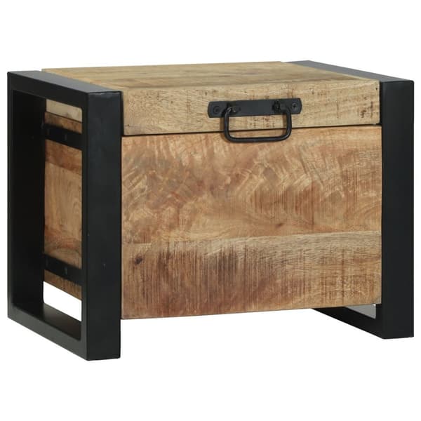 vidaXL Oppbevaringskister 40x30x30cm Solid Mangotre og Metall