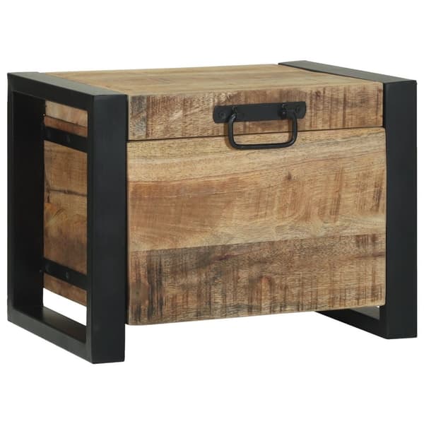 vidaXL Oppbevaringskister 40x30x30cm Solid Mangotre og Metall