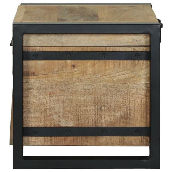 vidaXL Oppbevaringskister 40x30x30cm Solid Mangotre og Metall