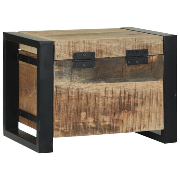 vidaXL Oppbevaringskister 40x30x30cm Solid Mangotre og Metall