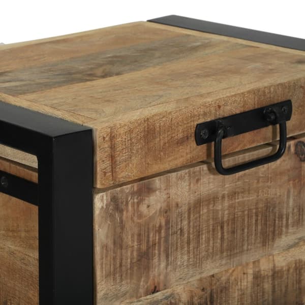 vidaXL Oppbevaringskister 40x30x30cm Solid Mangotre og Metall
