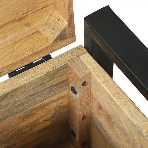 vidaXL Oppbevaringskister 40x30x30cm Solid Mangotre og Metall