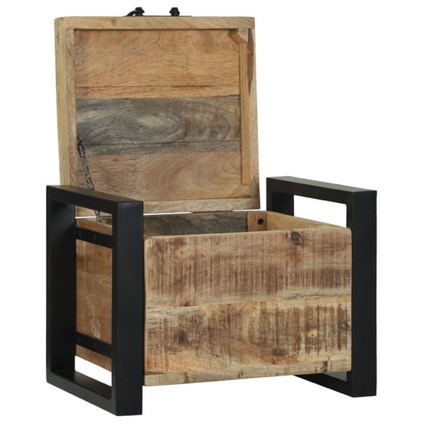 vidaXL Oppbevaringskister 40x30x30cm Solid Mangotre og Metall