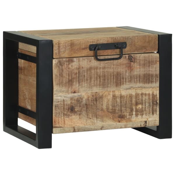 vidaXL Oppbevaringskister 40x30x30cm Solid Mangotre og Metall