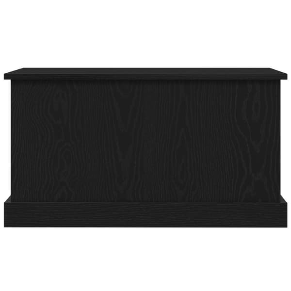 vidaXL Opbevaringsboks Sort egetræ Træ 70 x 40 x 38 cm Opbevaringskiste