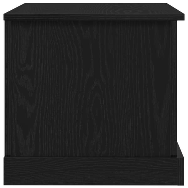 vidaXL Opbevaringsboks Sort egetræ Træ 70 x 40 x 38 cm Opbevaringskiste