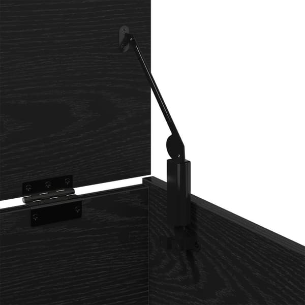 vidaXL Opbevaringskiste Sort eg Konstrueret træ 84x42x46 cm