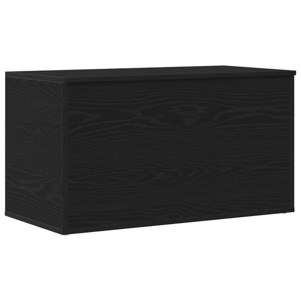 vidaXL Förvaringskista Svart Ek Konstruerat Trä 84x42x46 cm
