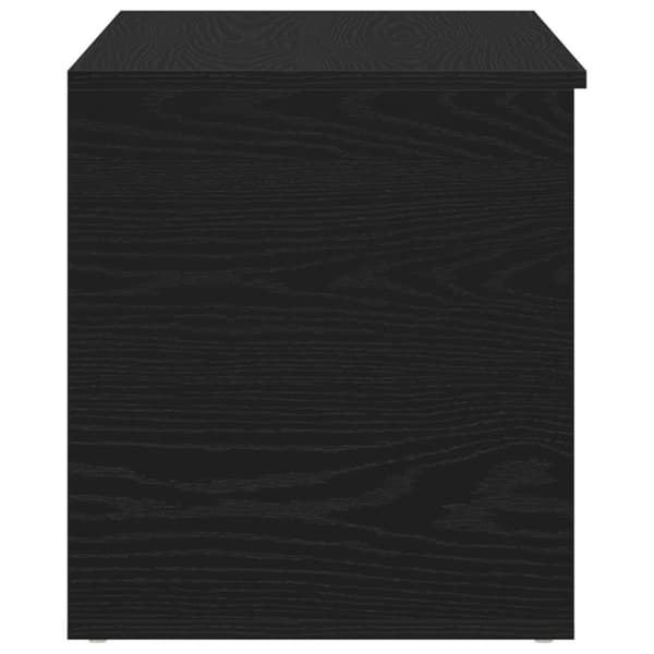 vidaXL Förvaringskista Svart Ek Konstruerat Trä 84x42x46 cm
