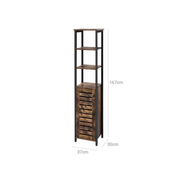 Korkea kaappi, VASAGLE LSC37BX, 37x30x167 cm, Vintage