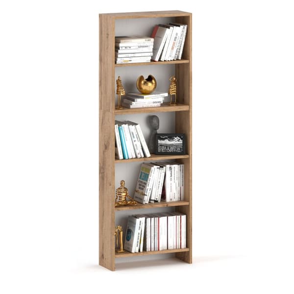 Kirjahylly Oak Wotan Office 60 CM 5 hyllyä Leluhylly Parvi