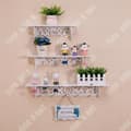 Miniatyrbild 4 av 4: TD® Stansfritt väggställ kreativt vägghängande blomsterställ enkel hylla väggdekoration vägghängande
