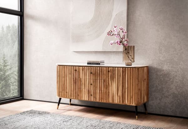 Rootz Moderne skænk - Stilfuldt skab - Opbevaringskiste - Håndlavet elegance - 150 cm x 80 cm x 45 cm