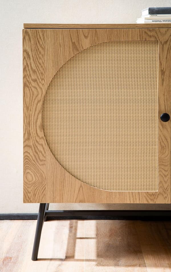 Rootz Stylish Sideboard - Modern Cabinet - Oak Decor Storage Unit - Justerbara hyllor - 140 cm x 80 cm x 39 cm
