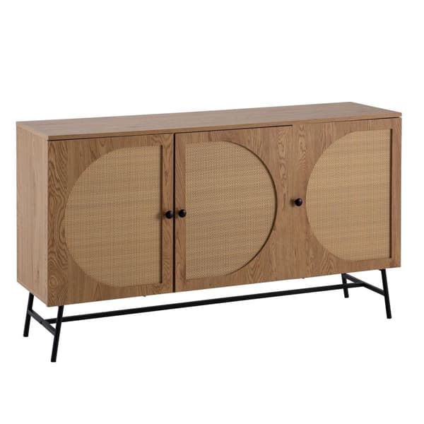 Rootz Stylish Sideboard - Modern Cabinet - Oak Decor Storage Unit - Justerbara hyllor - 140 cm x 80 cm x 39 cm