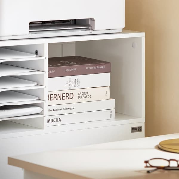 SoBuy Arkivskab Printer Stand Sidebord Sengebord ASK12-W