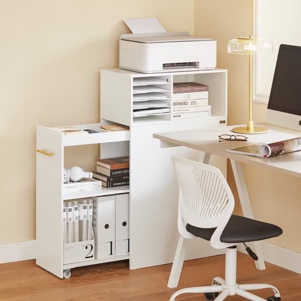 SoBuy Arkivskab Printer Stand Sidebord Sengebord ASK12-W
