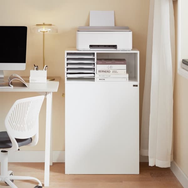 SoBuy Arkivskab Printer Stand Sidebord Sengebord ASK12-W